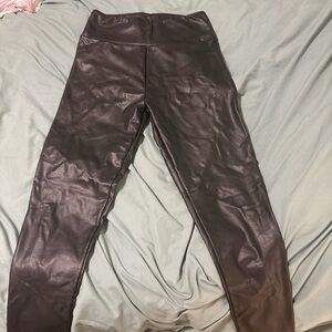 Streetwear Society Black Leather Look Pants